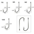 thumbnail image 5 of Stellar UltraPoint Wide Gap Offset 1/0 J-Hook (6 Pack)| For Catfish, carp, bluegill to Tuna | Saltwater or Freshwater Fishing Hooks, 5 of 5