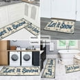 thumbnail image 6 of Christmas Kitchen Rug Set of 2 Non Skid Kitchen Mats for Floor,Let It Snow Holiday Winter Snowflake Kitchen Floor Mats for Bathroom,Room Door (47x17+30x17in), 6 of 7