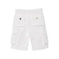thumbnail image 2 of RAW X  Boy's Belted Twill Cargo Shorts, White, 12, 2 of 5