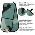 thumbnail image 2 of Yayeee Double Oven Mitt Kitchen Heat Resistant Baking 35" x7" Quilted Glove, Black Cat, 2 of 6