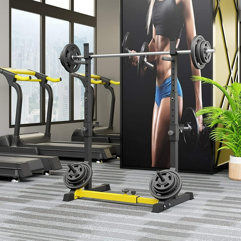 GARTIO Adjustable Squat Weight Rack Bench Press Weight Lifting Barbell Rack Stand Home Gym Fitness 570 LBS