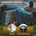 thumbnail image 6 of CozyHome 10' x 20' Domed Carport with 4 Cloth Bags, Portable Garage with 2 Roll-up Doors, All-Weather Storage Shelter Shed for Cars, Truck or Garden Tools, 6 of 8
