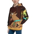 thumbnail image 2 of Lsque Scooby-Doo Patten Youth Hoodie Sweatshirt Pullover with Kangaroo Pocket Boys and Girls Hoodie Warm Hoodie for Kids, 2 of 8