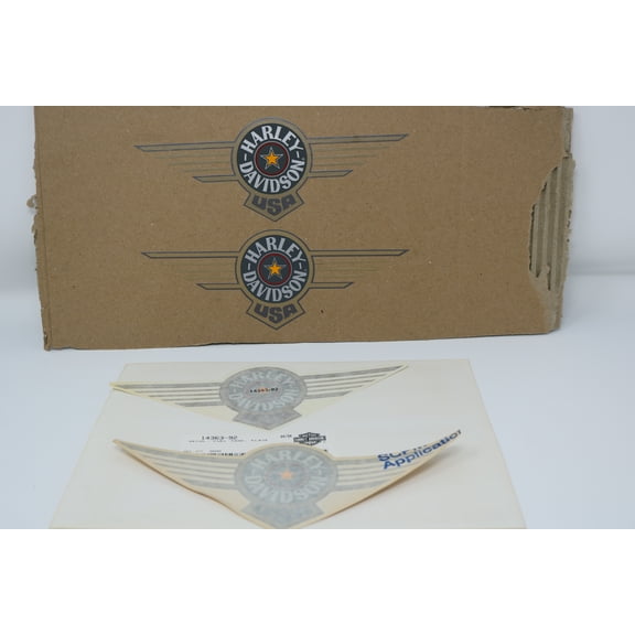 NEW OEM HARLEY FLSTF SOFTAIL FATBOY GAS TANK DECALS PAIR 14363-92