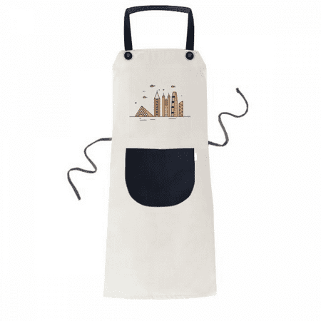 

Commerce City Central Animation Apron Adjustable Bib Cotton Linen BBQ Kitchen Pocket Pinafore