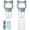 Blue/Green, variant on YEYJ 2 Pack Silicone Baby Fruit Feeder with Mini Freezer Tray, Breastmilk Popsicle Molds for Baby Teething Relief, Fresh Food Feeder for Safe Infant Self Feeding, Extra Food Pouches