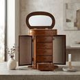 thumbnail image 5 of Hives and Honey Cari Wood Jewelry Chest for Women Jewelry Box, Walnut, 5 of 6