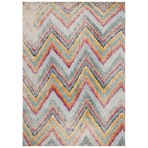 SAFAVIEH Monaco Jalen Chevron Area Rug, Multi, 8' x 11'