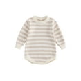 thumbnail image 1 of Gupgi 0-18M Chandail pour Bébés Garçons Filles Combinaison à Rayures Manches Longues Col Rond Hiver, 1 of 9