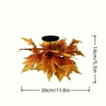 thumbnail image 2 of Tyidzon Thanksgiving Maple Leaves Candle Rings Artificial Small Wreath for Thanksgiving Halloween Party Table Centerpiece Fall Decor, 2 of 5