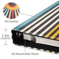 thumbnail image 3 of FORMRS 3 Ring Photo Album 4"x6" Self Adhesive Large Capacity PU Leather Cover, Geometric Stripes, 3 of 8