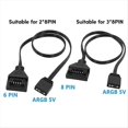 thumbnail image 3 of Cable de Control de Luz ARGB de 5 V para Placa Base Cable AURA SYNC para Cable Serie Strimer Plus V1 V2, 6 Pines, 3 of 6