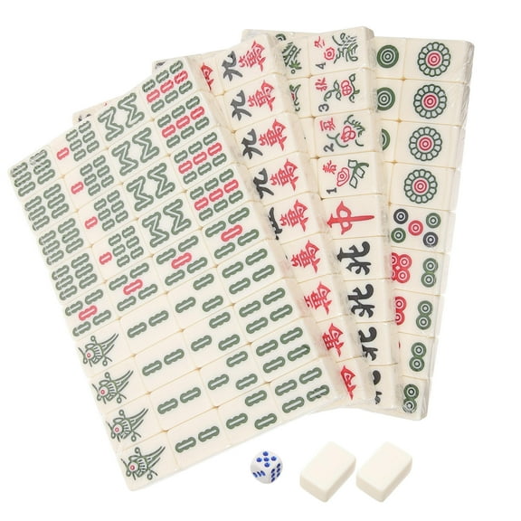 KALLORY Compact Lightweight Mahjong Set with Storage Box for Travel, Parties, -the-Go Fun