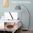 thumbnail image 4 of HOMCOM Arched Floor Lamp, Modern Standing Lamp with Foot Switch & Metal Base, Corner Reading Lamps Tall Pole Light for Office Bedroom Living Room, Grey, 4 of 9