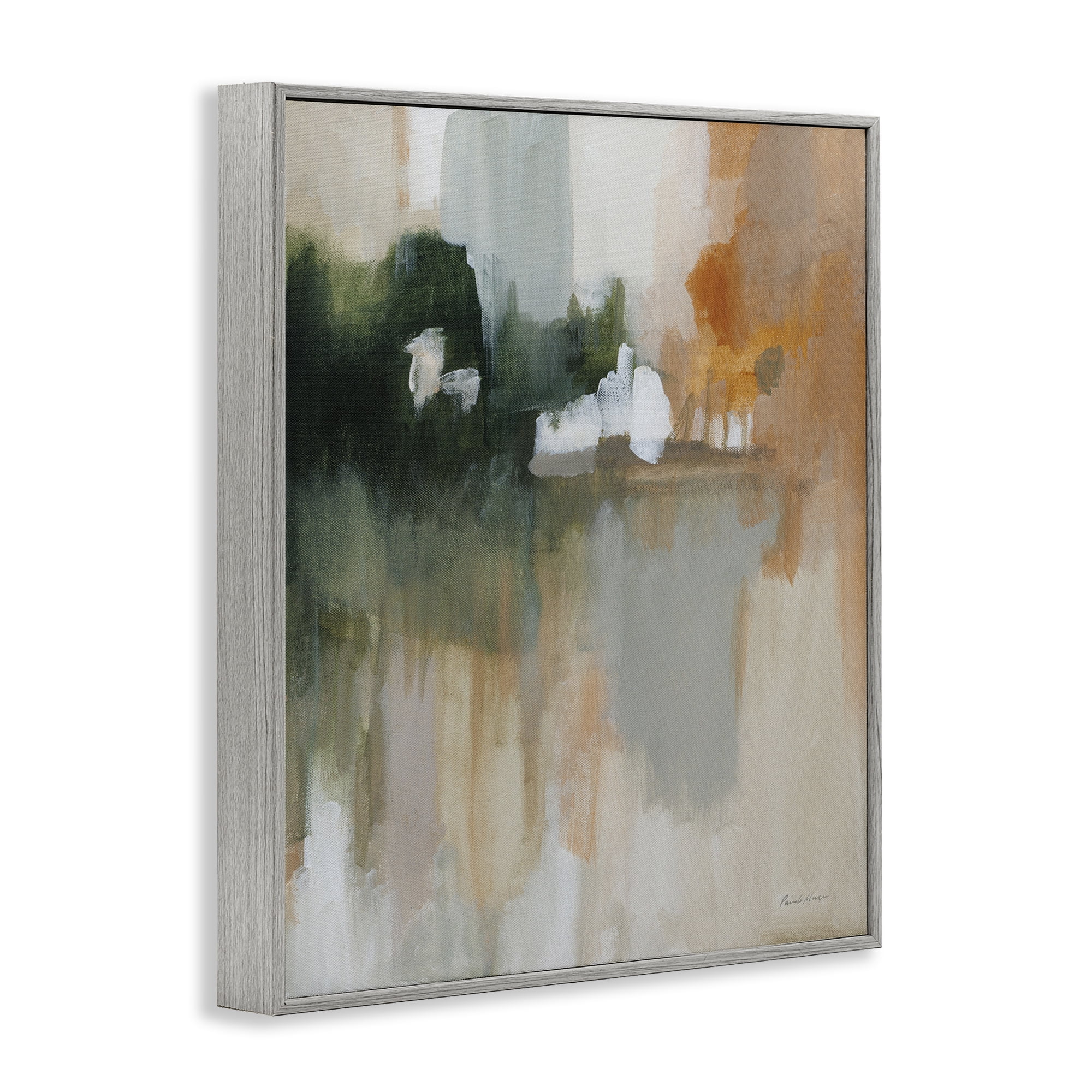 Stupell Industries Forest Secrets Abstraction Abstract Painting Gray Framed Art Print Wall Art, 11 x 14