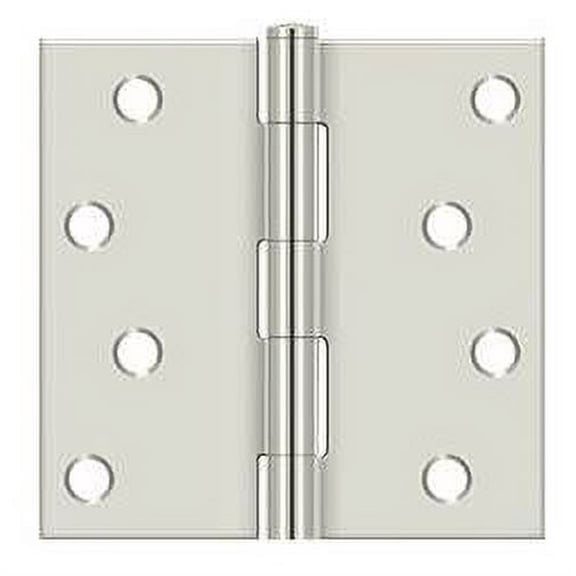 S44U14-R 4" x 4" Square Hinge; Bright Nickel Finish