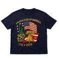 thumbnail image 2 of 250 Anniversary Men's Patriotic Independence Day Graphic Casual Short Sleeve Comfort Tee 4Th of July Shirt Navy XXL, 2 of 4