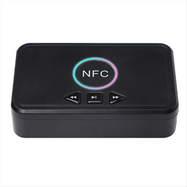Adaptador Bluetooth NFC BT5.0 Receptor de Audio Inalámbrico Transmisor Jack 3.5mm AUX 2 Sonido Estéreo para Altavoz Auriculares
