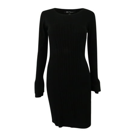 BCX - BCX Juniors' Tiered-Sleeve Sweater Dress (S, Black) - Walmart.com