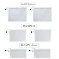 thumbnail image 3 of Veecome 6Pcs Mesh Cosmetic Bag Multifunctional Makeup Pouches with Zipper File Bag Organizer (A4/A5/A6 2Pcs/Each), 3 of 6