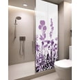 thumbnail image 2 of Window Privacy Film Purple Flowers Stained Glass Window Film Decorative Sun Block Window Cover Spring Farmhouse Botanical Floral Herbs Window Clings Static Adhesive Sticker for Bathroom 29.5"x78.7", 2 of 7