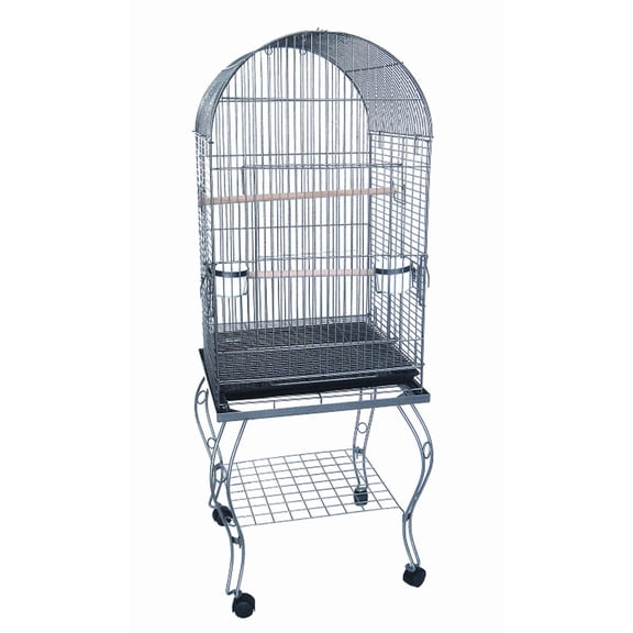 6804 3/8" Bar Spacing Tall Shall Top Small Bird Cage - 18"x14" In Black