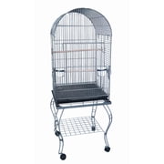 6804 3/8" Bar Spacing Tall Shall Top Small Bird Cage - 18"x14" In Black