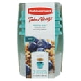thumbnail image 2 of Rubbermaid TakeAlongs On the Go Food Storage and Meal Prep Containers, 1.2 Cup Snack Containers with Twist & Seal Lids, 3-Pack, Teal Splash/Marine Blue (Colors May Vary), 2 of 8