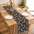 thumbnail image 3 of Black Halloween Table Runner - 48 Inch Long, Kitchen Dining Table Runner Dresser Scarves, Pumpkins Cat Ghost Bat Farmhouse Decor for Coffee Tables Wedding Party Banquet, 3 of 8