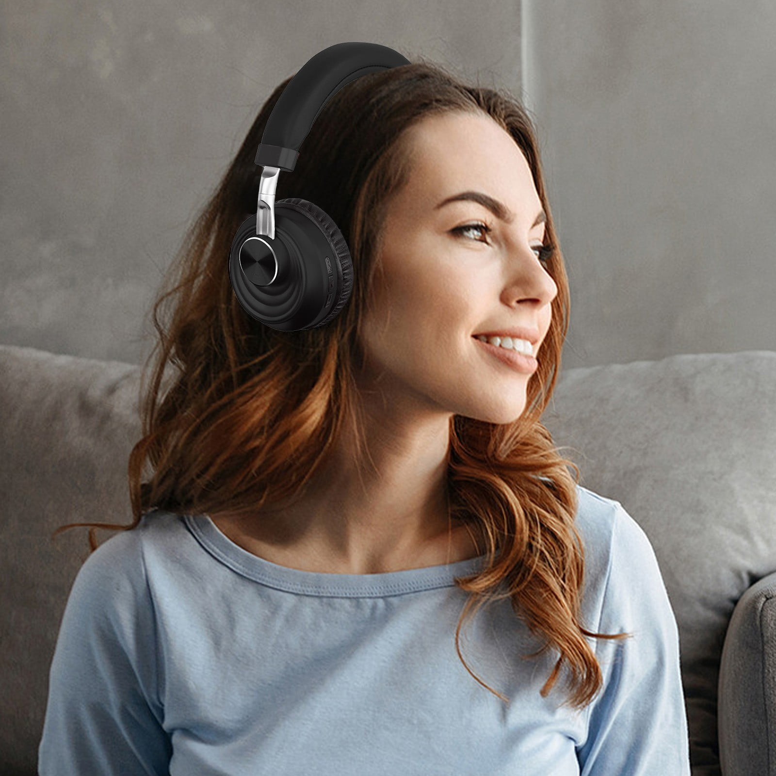 Wireless Headset with Mic for Work, Bluetooth Headset with Microphone (AI Noise Cancelling) & Charging Base, Wireless Headset for Work from Home/Office/Call Center/PC/Computer/Laptop/Teams/Zoom/Skype