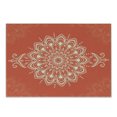 thumbnail image 1 of Oriental Cutting Board, Round Mandala Design Yoga Cosmos Concepts Outline Ornament Graphic, Decorative Tempered Glass Cutting and Serving Board, Small Size, Orange Ivory, by Ambesonne, 1 of 1