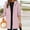 Pink, variant on Plus Size Warm Mid-length Jackets Womens 2024 Solid Long Sleeve Fleece Outerwear Oversized Casual Fall Winter Hooded Coat Zip Up