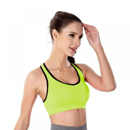 

Popvcly Women s Sports Bra Wirefree Padded Racerback Push-up Yoga Bra for Fitness Running