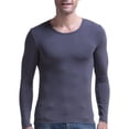 thumbnail image 1 of Sonducket Ropa interior térmica para hombre, cálida, suave, agradable a la piel, capa base, vestido cálido, Villose, ropa de invierno diaria, otoño Camisetas Gris oscuro L Sonducket AP013484-13, 1 of 1