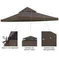 thumbnail image 3 of Yescom 137"x137" Gazebo Top Replacement for 2Tier Fit for Y005115T10 Gazebo Cover Patio Garden Outdoor Party Yard Coffee, 3 of 9