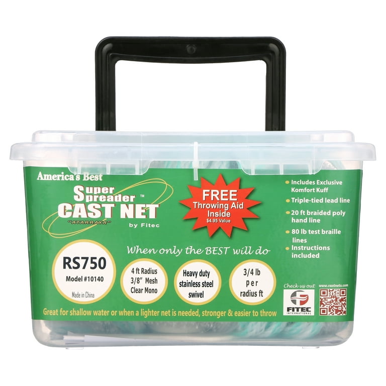 Fitec Rs750 Super Spreader 4' x 3/8 inch Cast Net