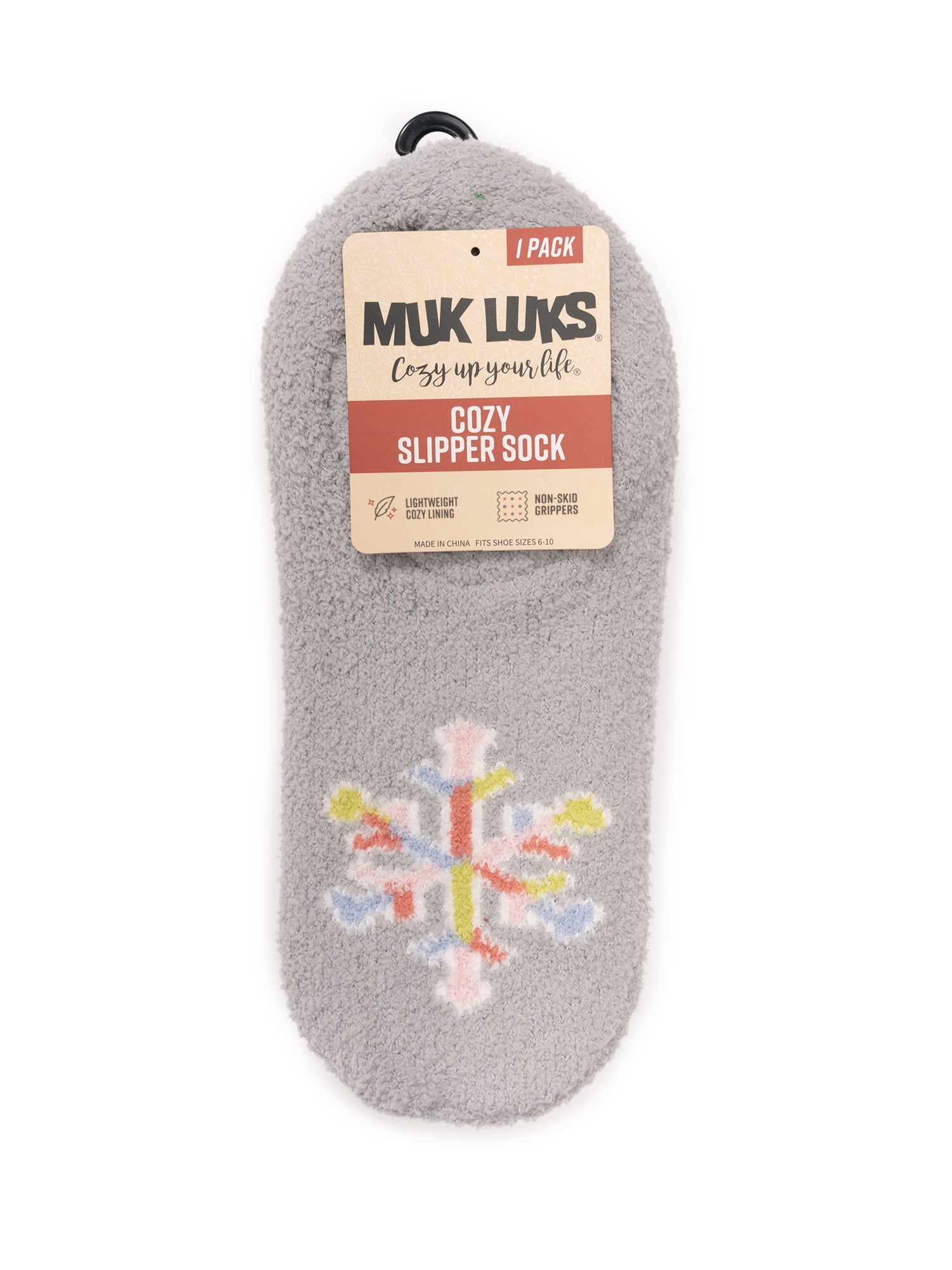 MUK LUKS Women's Cozy Slipper Sock, 1-Pack, OSFM
