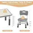thumbnail image 2 of GAOMON Juego de mesa y silla para niños, altura ajustable, tablero de grafiti, patas antideslizantes, mesa de actividades para guardería, aula y hogar., 2 of 7