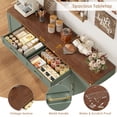 thumbnail image 5 of Hiphuta 70.8"W Large Buffet Cabinet with 6 Doors, Modern Farmhouse Sideboard with 2 Drawers, Coffee Bar for Kitchen Dining Room Living Room, Green, 5 of 7