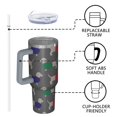 thumbnail image 4 of OBREWU Dachshund Footprint Tumbler with Handle and Lid,Dachshund Footprint 40oz Double Wall Vacuum Insulated Tumbler,Cups Gift for Women and Men, 4 of 7