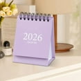 thumbnail image 7 of Minimalist Morandi Mini Desk Calendar 2026 - Slim Cute Desktop Ornament, Ideal Table Calendar for Home Office Dorm, Small Calendar for Daily Schedule Planning Desk Decor Gift, 2*3*4in, Purple, 7 of 7