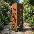 thumbnail image 1 of Rustic Pineapple Garden Column Custom Yard Columns Outdoor Metal Light Cover Sculpture Modern Statues Decor Outside Summer Art Walkway, 1 of 9