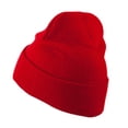 thumbnail image 3 of Smile Snowman Embroidered Beanie - Red OSFM, 3 of 5