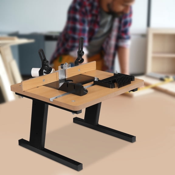 Router Table 16.9x15.8 Inch 440 lbs Capacity Aluminum Alloy Woodworking Table with Feather Board