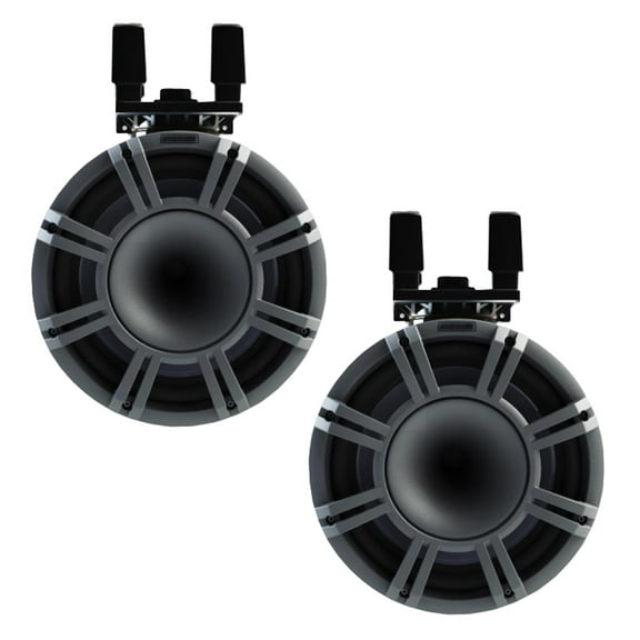 Kicker KMTC9 Marine Audio Charcoal 9" Speaker Boat Tower Horn Pair 44KMTC94C New