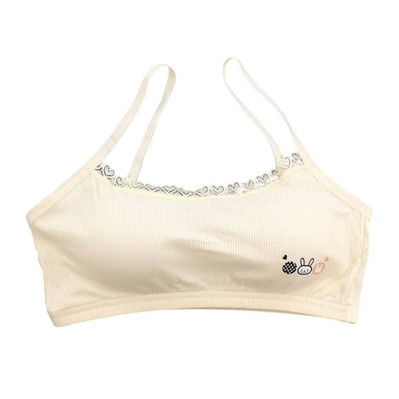 TEDOYE Toddler Girls Underwear Lace Bralette For Teens Adjustable Straps Comfortable Training Bra For Everyday Wear 10 15 Years Old Trendy Wear, 10-15 Years