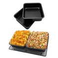 thumbnail image 2 of Openpig 1pcs Mini Baking Pans 8 X 8 Inch (Inner 7.5 X 7.5) Square Cake Pan Bread Pan Nonstick Heavy Carbon Steel Bakeware, 2 of 6
