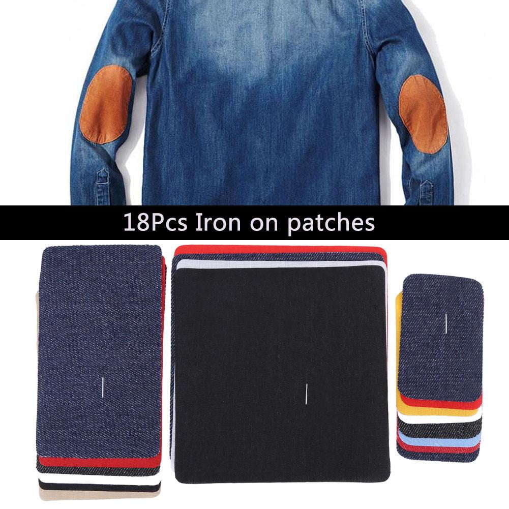 patches iron jeans repair cloth mending assorted 18pcs hats jean kit domqga walmart