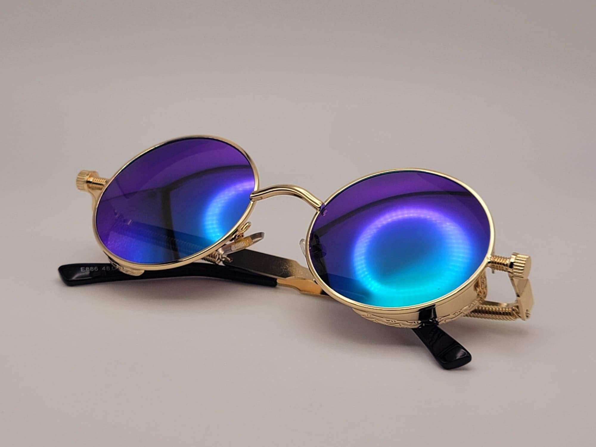 Steampunk Goggles Glasses Round Sunglasses Emo Retro Vintage