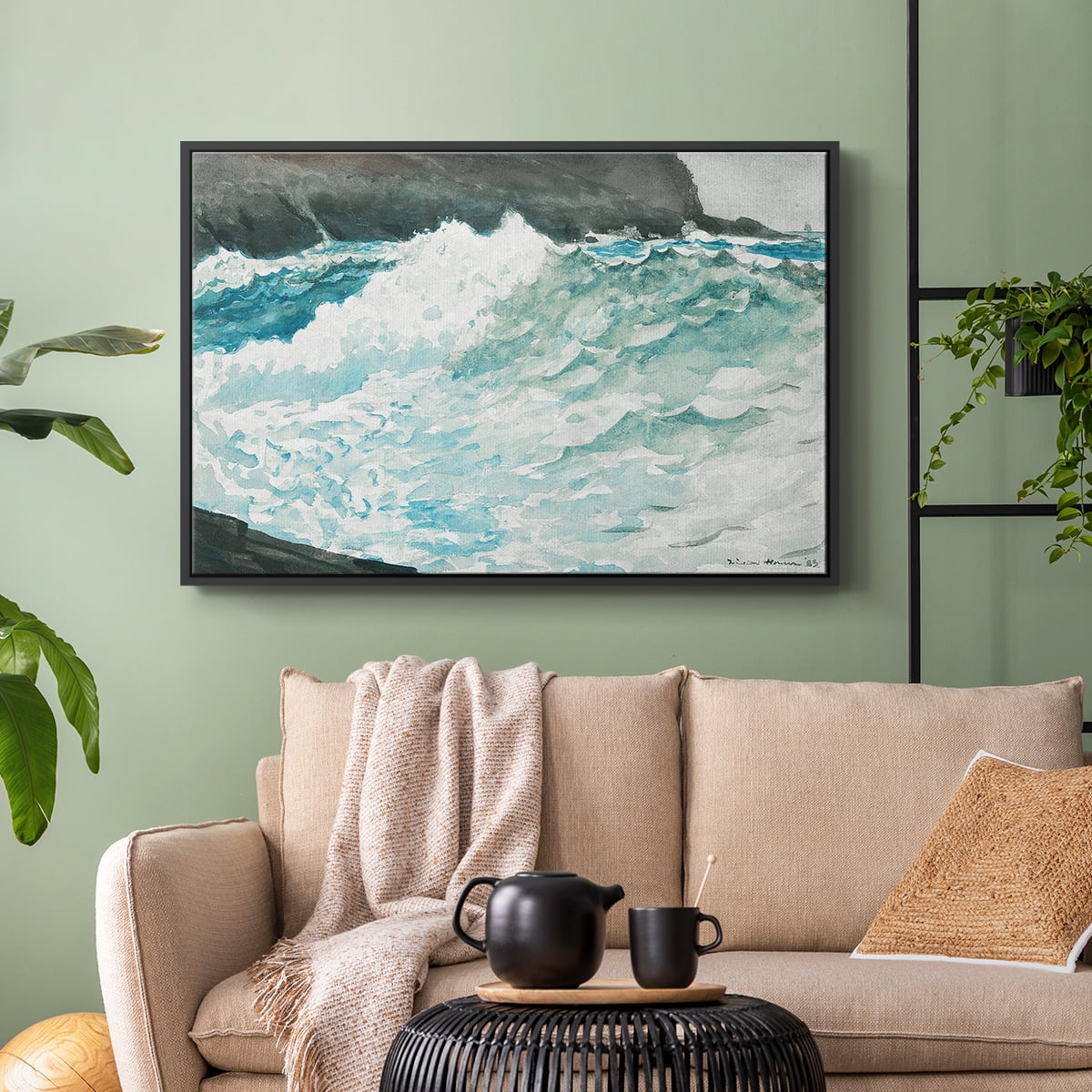 Vintage Landscape-CXXXV By Wexford Home Framed in Black Wood Gallery Wrapped Canvas 17 in. x 25 in.